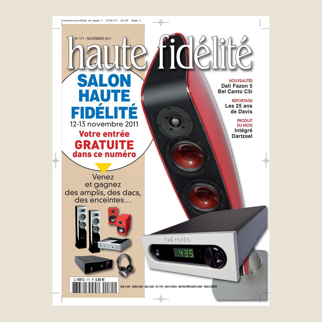 Couverture du magazine Haute Fidélité n°171 - Novembre 2011