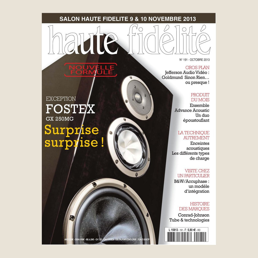 Couverture du magazine Haute Fidélité n°191 - Octobre 2013