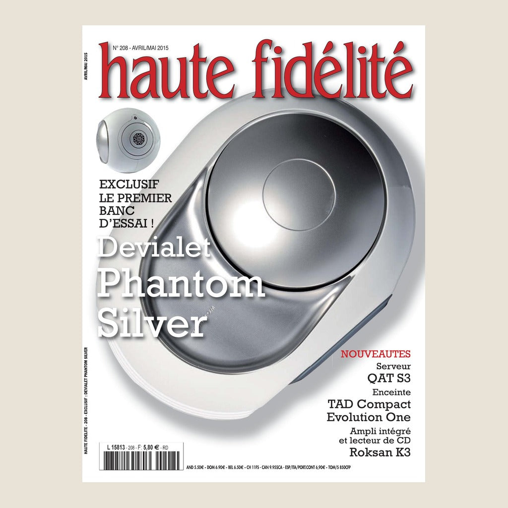 Couverture du magazine Haute Fidélité n°208 - Avril / Mai 2015