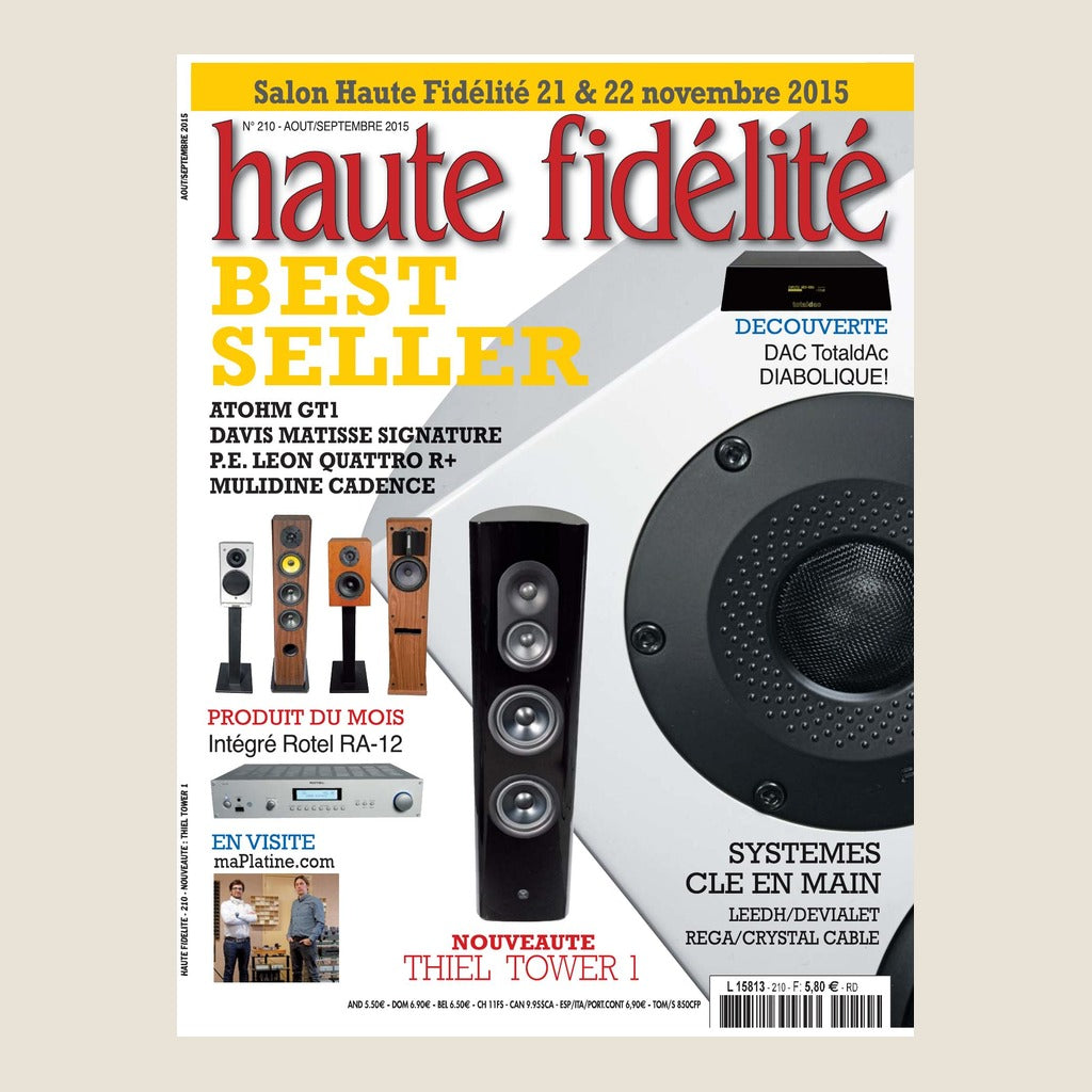 Couverture du magazine Haute Fidélité n°210 - Août / Septembre 2015