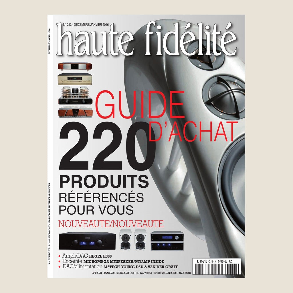 Couverture du magazine Haute Fidélité n°213 - Décembre / Janvier 2016