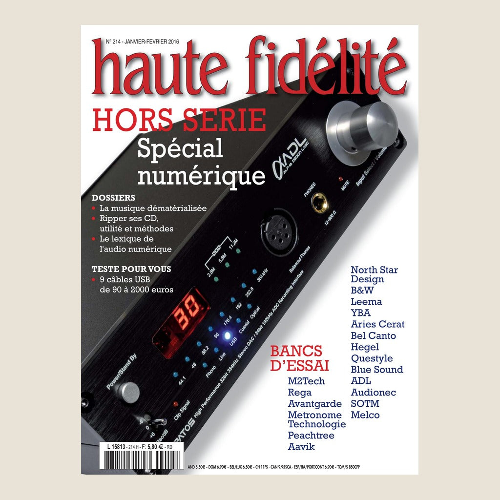 Couverture du hors-série Haute Fidélité n°214 - Janvier / Février 2016
