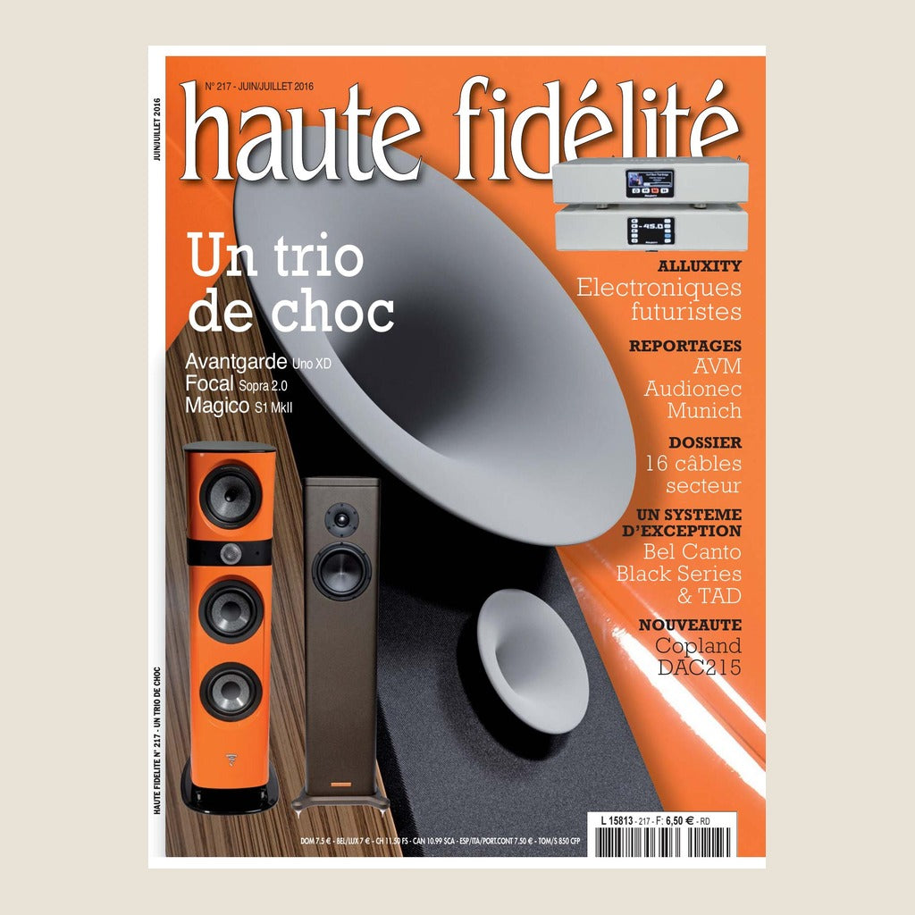 Couverture du magazine Haute Fidélité n°217 - Juin / Juillet 2016