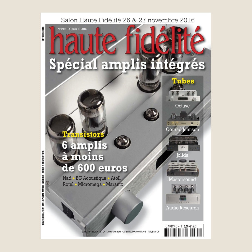Couverture du magazine Haute Fidélité n°219 - Octobre 2016