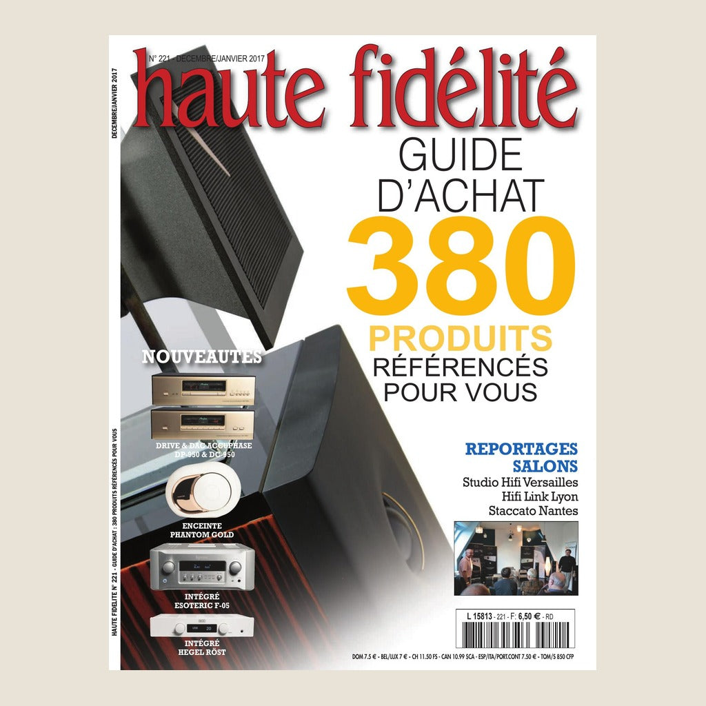 Couverture du magazine Haute Fidélité n°221 - Décembre / Janvier 2017