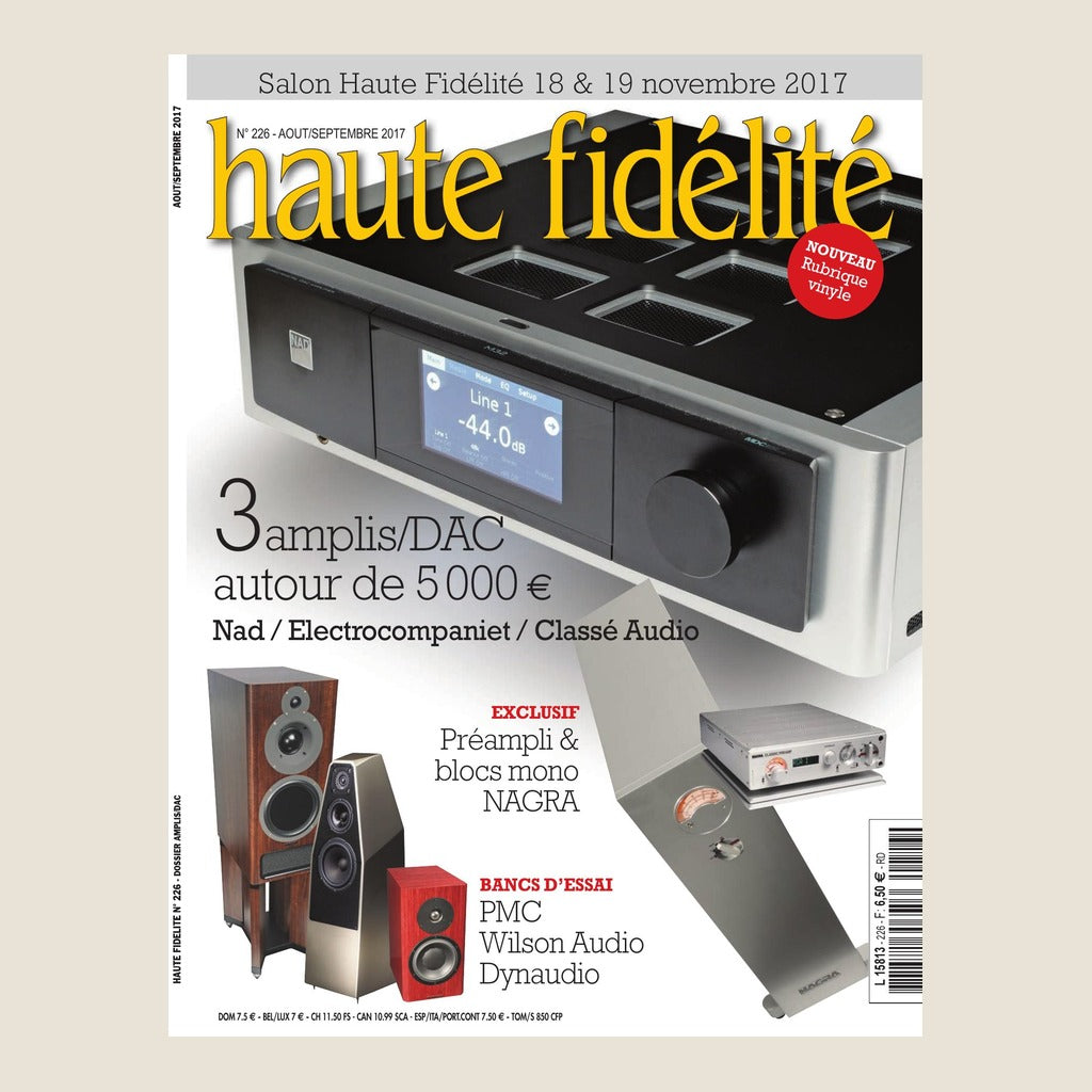 Couverture du magazine Haute Fidélité n°226 - Août / Septembre 2017