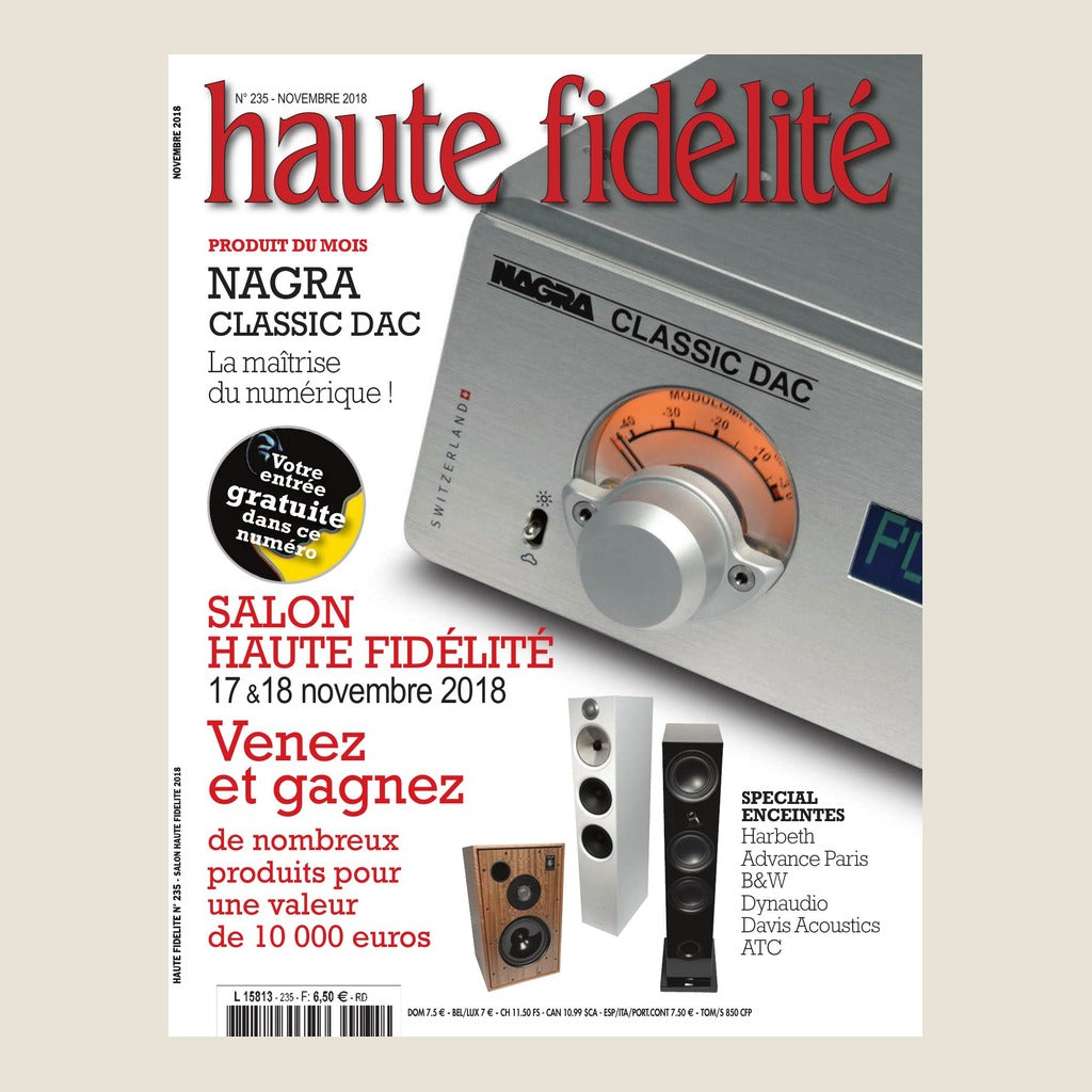 Couverture du magazine Haute Fidélité n°235 - Novembre 2018