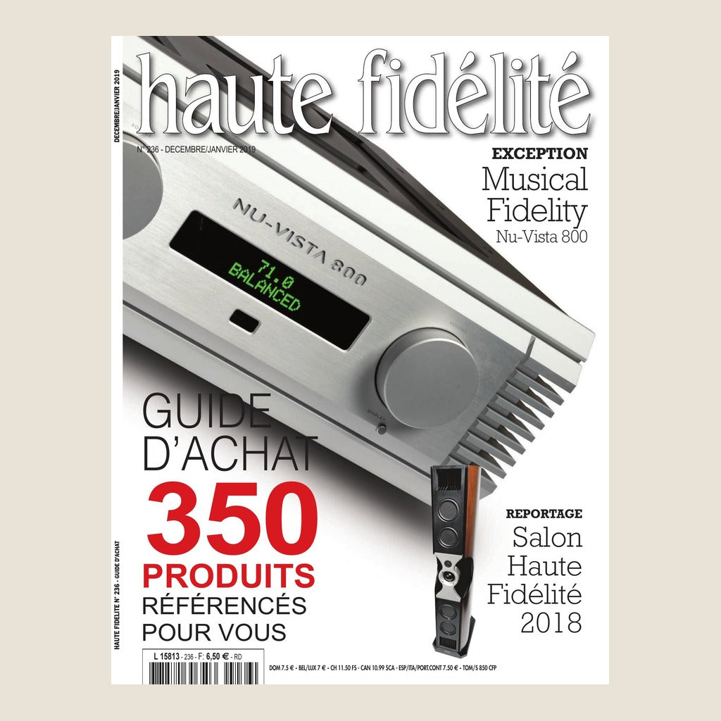 Couverture du magazine Haute Fidélité n°236 - Décembre / Janvier 2019